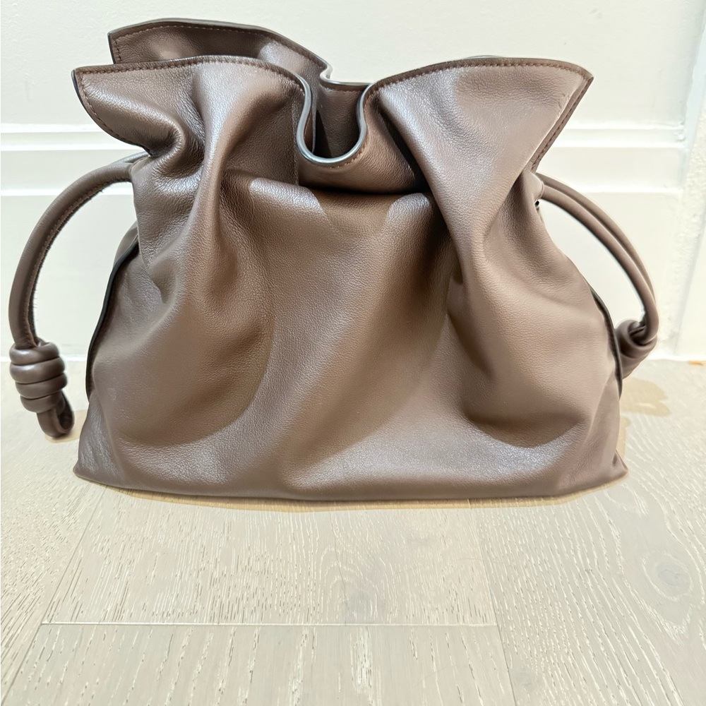 Loewe Brown Flamenco Leather Bag with Strap